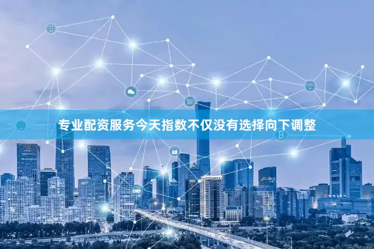 专业配资服务今天指数不仅没有选择向下调整